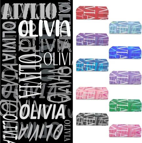 Vista 18 de Toallas de playa personalizadas con nombre para niños y adultos, toallas de viaje personalizadas de microfibra para baño y piscina