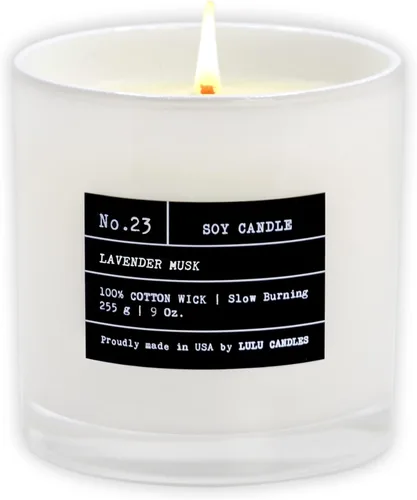 Vista 18 de Lulu Candles After Dark - Teca Caoba Vela Perfumada de Soja de Lujo en Frasco Vertida a Mano en los EE.UU. Altamente Perfumada y Duradera