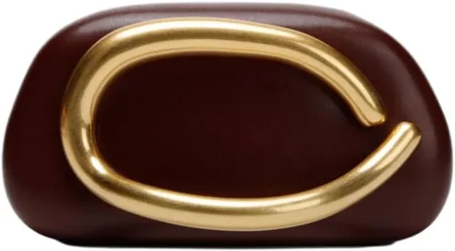 Vista 9 de Bolsos de noche de cuero sintético para mujer con cadena, bandolera de moda, decoración de metal, bolso de hombro casual 2025 A Blanco