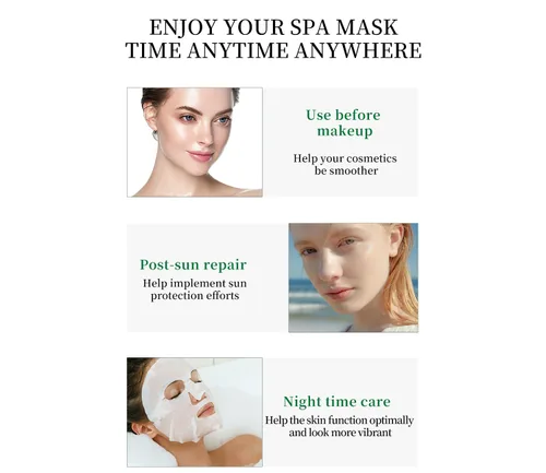 Vista 7 de Paquete de 10 mascarillas faciales de colágeno, mascarillas faciales para el cuidado de la piel con coenzima Q10 Retinol antienvejecimiento