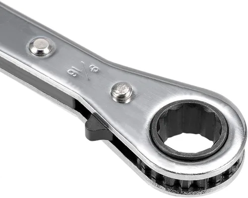 Vista 4 de uxcell Llave de trinquete reversible, extremo de caja doble de 1/2 pulgada x 9/16 pulgadas, Cr-V