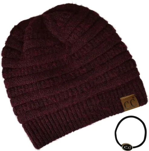 Vista 437 de C.C Trendy Warm Chunky Soft Stretch Cable Knit Beanie