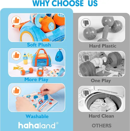 Vista 6 de hahaland Juguetes para bebés de 6 a 12 meses, juguetes para bebés de 3 a 6 meses, juguete Montessori para niños de 6 meses, juguete sensorial