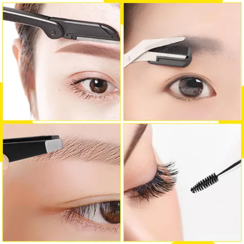 Vista 6 de 8 en 1 kit de aseo de cejas, herramienta multiusos exfoliante dermaplaning, maquinilla de afeitar facial masculina y femenina, afeitadora facial