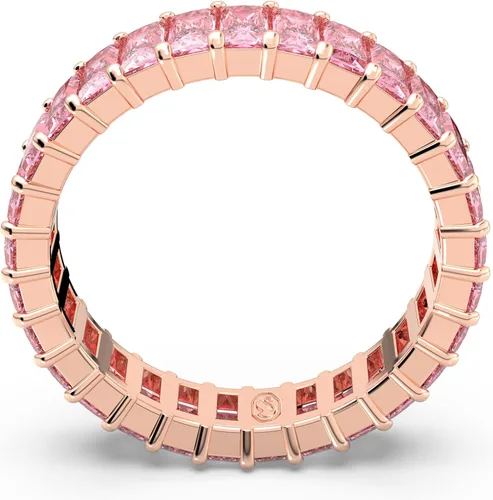 Vista 4 de SWAROVSKI Matrix ring, Baguette cut, Pink, Rose gold-tone Finish