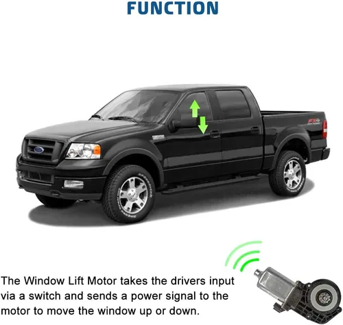 Vista 3 de Motor de elevación de ventana eléctrica de repuesto izquierdo para Ford Expedition 1997-2002, Ford F-150 1997-2004, Ford F-250 1997-1999, Lincoln