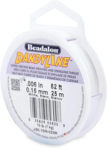 Vista 13 de Beadalon Dandyline - Hilo para tejer y atar cuentas, 0.005 in / .004 pulgadas, negro, 82.0 ft