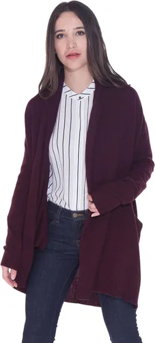 Vista 5 de cashmere 4 U 100 Cachemira Oversize Open Front Cardigan Coat para las mujeres