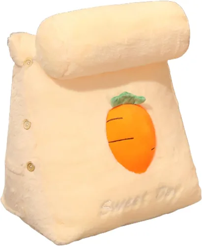 Vista 13 de Almohada triangular de cuña para lectura y televisión, patrón de frutas con almohada ajustable para el cuello, almohada de cuña, extraíble y Cactus