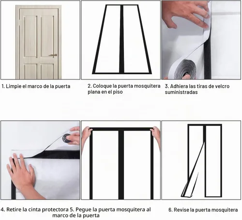 Vista 5 de Cortina aislante transparente, cubierta térmica magnética, pantalla de privacidad con cierre automático, manos libres para patio, cocina