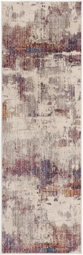 Vista 3 de Unique Loom Colección Deepa - Alfombra de área con diseño de nube (Runner 2 pies 0 pulgadas x 6 pies 0 pulgadas, multicolor / beige)