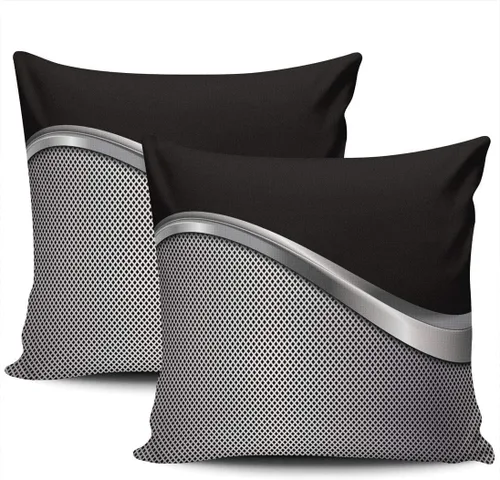 Vista 8 de 2 Pack Rectangle Pillow Covers 12x16 Inch, Silver and Black Metallic Decorative Throw Pillow Cases, Double-Sided Printed Boudoir Cushion Covers for
