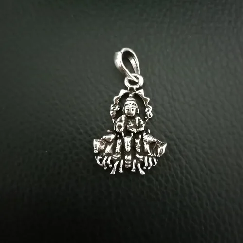 Vista 3 de Sun pendant, Sterling silver Surya, Indian God Silver, silver charm 925, Surya Pendant