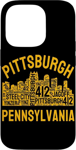 Vista 17 de Carcasa para iPhone 16 Pittsburgh Pennsylvania Steel City Skyline 412 Yinz Home
