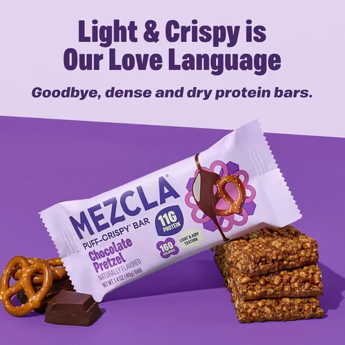 Vista 5 de Mezcla Barritas veganas crujientes de pretzel de chocolate, 0.39 oz