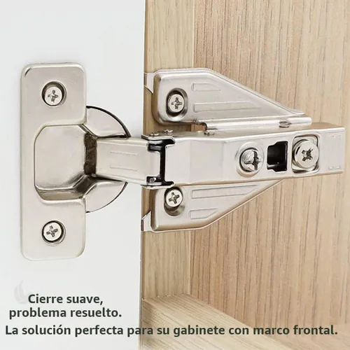 Vista 9 de DecoBasics Bisagras de gabinete de cierre suave de superposición completa para armarios de cocina, bisagra de puerta oculta de marco frontal