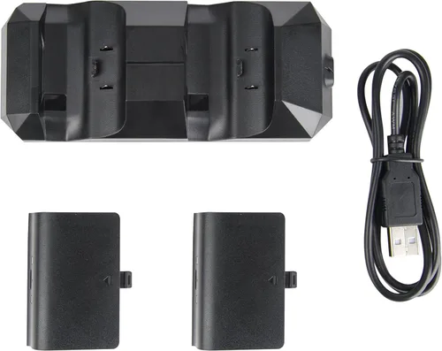 Vista 6 de megadream Gaming Docking Station Dock de Carga con batería recargable Dual 300mAh External Pack Charge Cable Indicador LED de carga para Microsoft