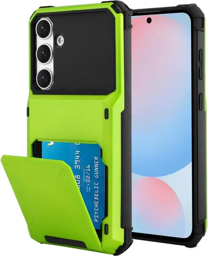 Vista 53 de Funda tipo cartera para Samsung Galaxy S22 con ranura para 2 tarjetas de crédito Funda a prueba de golpes Hybrid Heavy Duty Protection Armor Funda