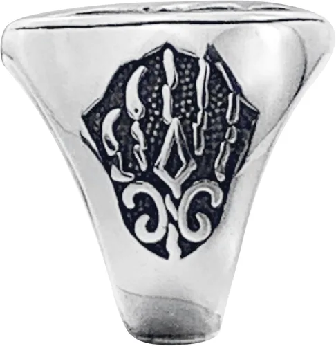 Vista 2 de EZUY GNAY Anillo de lobo para hombre, joyería de acero inoxidable, anillo vikingo, anillo de moda, cazador, cabeza de lobo, regalo para hombres