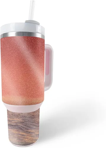 Vista 6 de MightySkins - Vaso con purpurina brillante compatible con Stanley The Quencher H2.0 FlowState de 40 onzas, parte trasera de cascabel, acabado