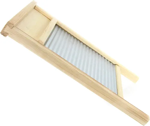 Vista 4 de Lavadero Tabla de Lavar de Madera para Lavandería Hoja Galvanizada Vintage Clásico De Madera