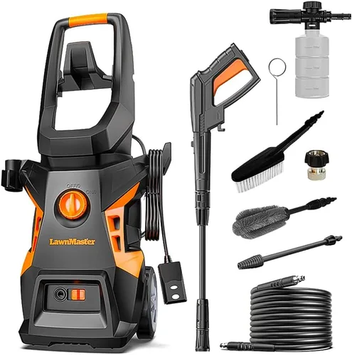 Vista 8 de LawnMaster LT306-1800C Lavadora a presión eléctrica de 13 amperios, 1.4 GPM, 2100 PSI máximo Certificada CSA con botella de espuma