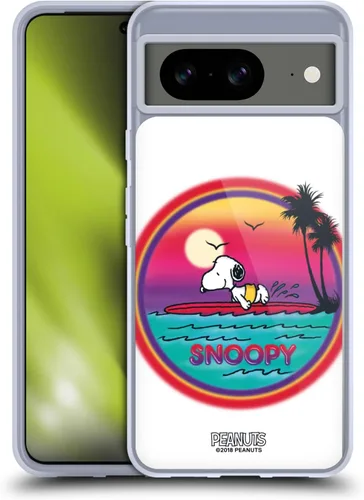 Vista 112 de Head Case Designs Officially Licensed Peanuts Beach Surf Snoopy Boardwalk Airbrush Gel Case [Military Grade Protection] Compatible with Google Pixel