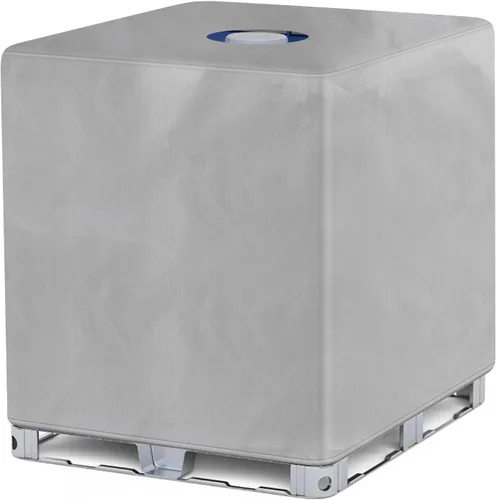 Vista 4 de IBC - Funda para barril de lluvia de 1000 litros, tanque de agua al aire libre de 275 galones, sombrilla para jardín, cubierta protectora a prueba