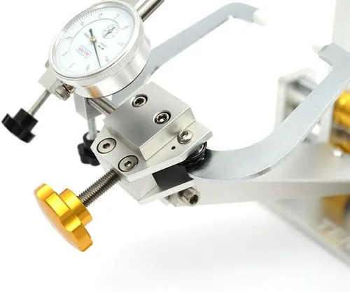 Vista 4 de Soporte de rueda para mantenimiento profesional con 3 calibres, herramientas de reparación de bicicletas, acepta ruedas de 13 a 38 pulgadas