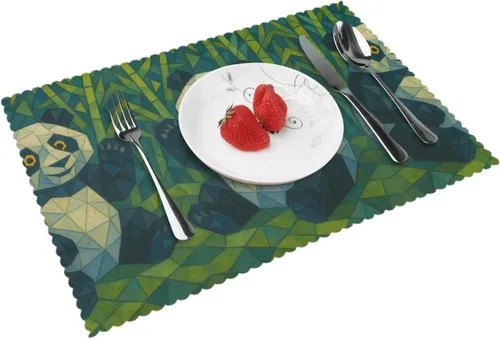 Vista 14 de Rectangular Placemats Set of 4, Heat Resistant Candy Castle Printed Kitchen Dining Table Mats