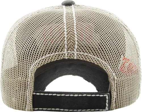Vista 4 de Funky Junque - Gorra de béisbol para mujer, estilo vintage, con parche bordado, aspecto gastado, sin estructura