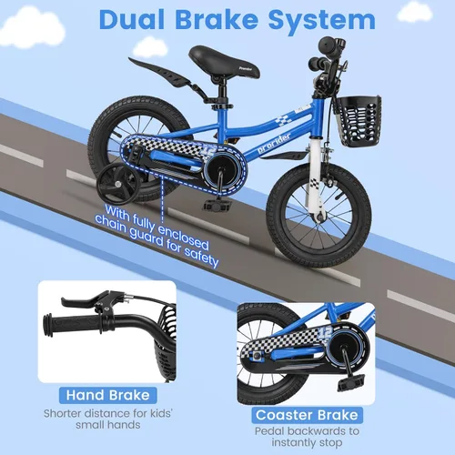 Vista 3 de BABY JOY Bicicleta para niños, 12, 14, 16, 18, 20 pulgadas, bicicletas para niños y niñas, adolescentes de 3 a 8 años o más con ruedas
