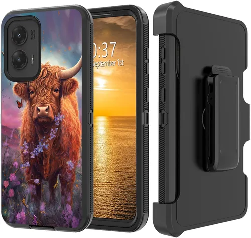 Vista 59 de Funda para Moto G Stylus 5G 2023 con funda de clip para cinturón y soporte, resistente de doble capa, resistente a prueba de golpes, para Motorola