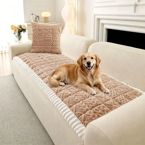 Vista 23 de OTOB Funda de sofá para perros, lavable, antideslizante, divertida funda para sofá para mascotas, protector de muebles suave y acogedor, apto