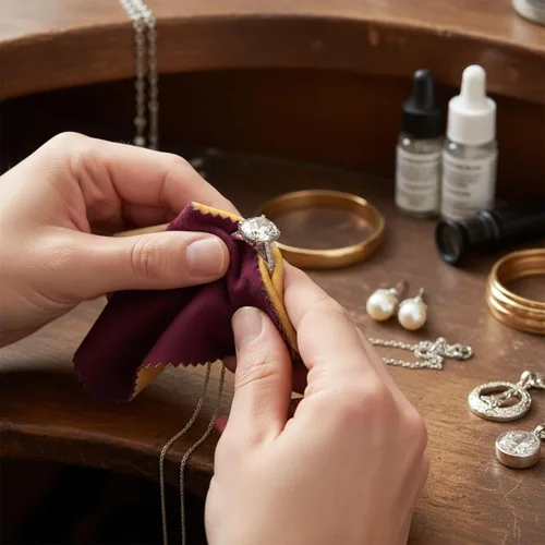 Vista 2 de Cadie Paño de limpieza de plata, 100% algodón tratado reutilizable, paño de limpieza de joyas para plata, oro, platino y cubiertos, restaura