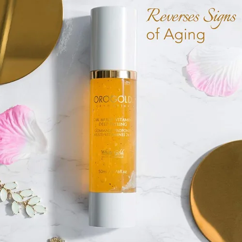 Vista 7 de OROGOLD Peeling profundo multivitamínico de 24 K, con vitamina C y ácido mandélico OROGOLD Exclusivo - Exfolia suavemente la piel muerta - Limpia