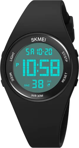 Vista 2 de FANMIS Moda mujeres hombres reloj deportivo digital estudiante electrónico al aire libre reloj deportivo militar multifunción luminoso impermeable