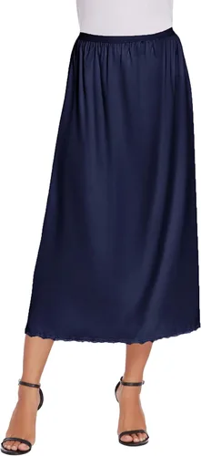 Vista 17 de Avidlove, ropa interior, enaguas satinada larga, Snip-it Half Slip, con encaje, lencería para mujer Beige