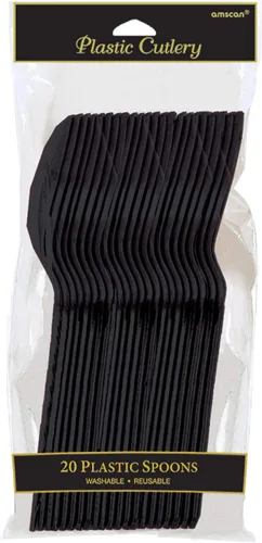 Vista 11 de Vibrantes cucharas de plástico color rojo manzana (paquete de 20) – ecológicas, duraderas y llamativas, perfectas para fiestas y eventos