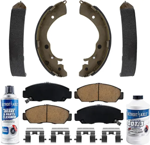 Vista 150 de Detroit Axle - Kit de freno delantero para Dodge Ram 1500 Durango Dakota Chrysler Aspen Dakota Driver Side Disco Freno Pinza de freno de cerámica