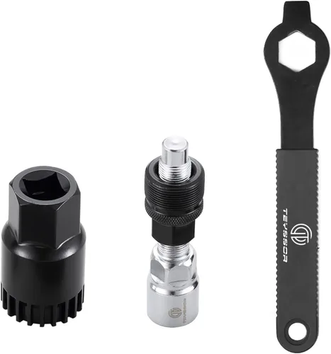 Vista 4 de Teyssor Extractor de manivela de bicicleta y removedor de soporte inferior con llave inglesa Kit de herramientas de reparación de ciclismo