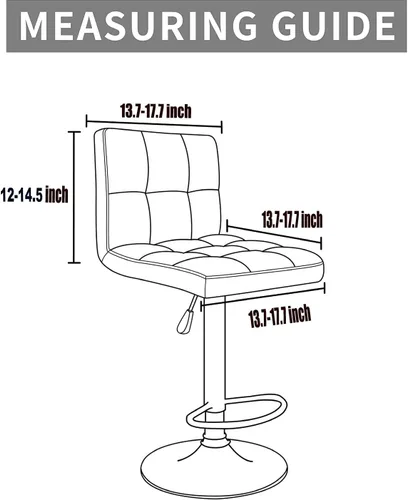 Vista 4 de Fundas para asiento de bar de terciopelo, fundas cuadradas para taburete de bar, fundas para silla de altura de mostrador (2, burdeos)