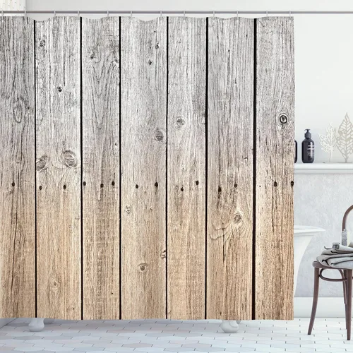 Vista 10 de Ambesonne Decor Collection cortina para regadera de baño de poliéster