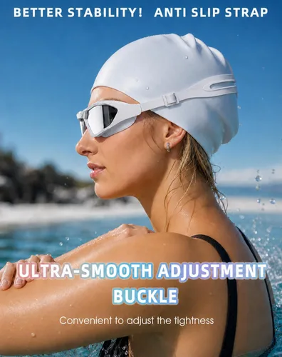 Vista 5 de Greatever Swim Goggles Adult Anti Fog&UV No Leak Wide View Swimming Goggles