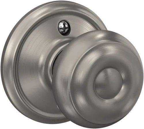 Vista 120 de SCHLAGE F10 GEO 716 Pomo de Puerta Georgiano, Cerradura de Paso para Pasillo y Armario, Bronce Envejecido (Paquete de 4)