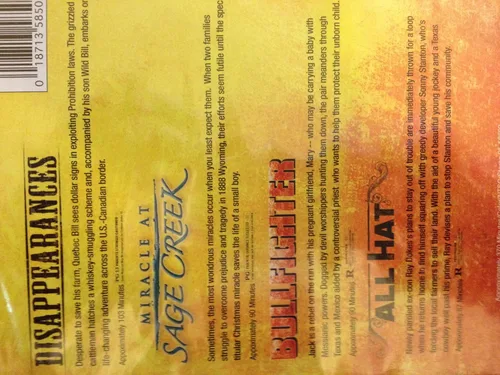 Vista 2 de Wild West 4-Pack Disappearences Miracle at Sage Creek Bull Fighter All Hat