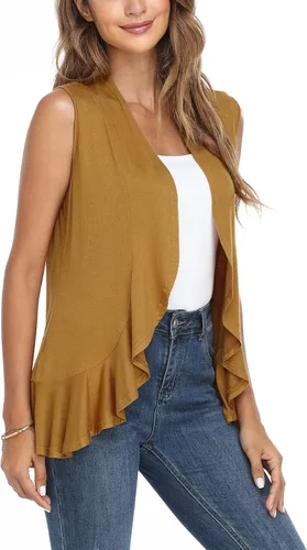 Vista 2 de Xeoxarel Cárdigan sin mangas para mujer con frente abierto (S-3XL)