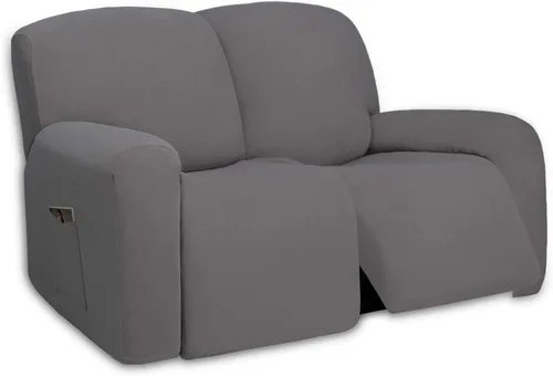 Vista 140 de PureFit Funda súper elástica para sofá reclinable con bolsillo, funda de sofá suave y antideslizante de elastano, lavable, protector de muebles