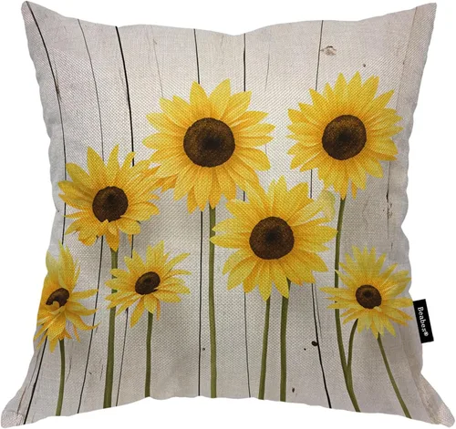 Vista 47 de Fundas de almohada de pintura artística, líneas abstractas amarillas y grises, fundas de almohada suaves, funda de cojín para sala de estar, cama