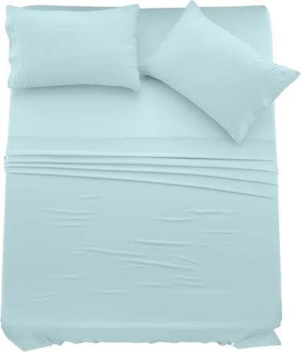 Vista 76 de LUX Décor Juego de Sábanas Twin – 4 Piezas de Sábanas de Cama de Microfibra Ultra-Suave con Sábana Encimera, Sábana Bajera con Bolsillo Profundo